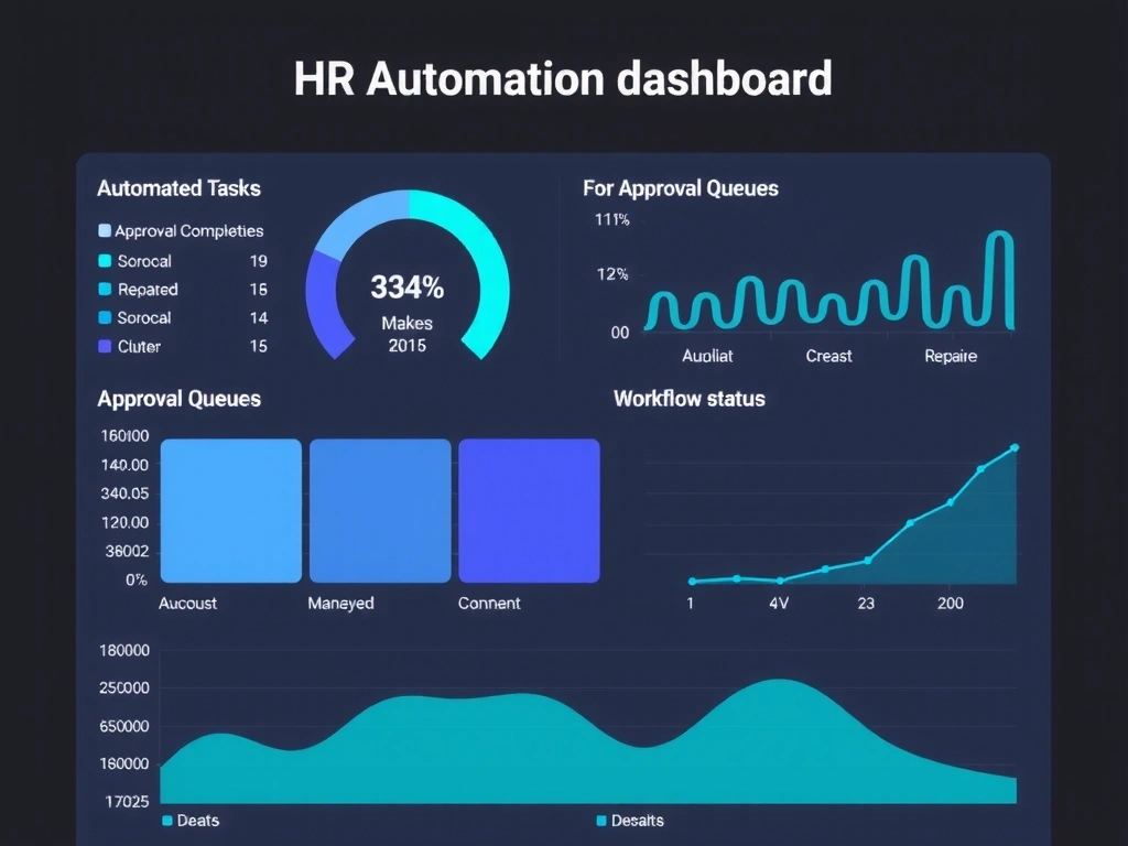 Automation Dashboard Interface with various metrics and graphs