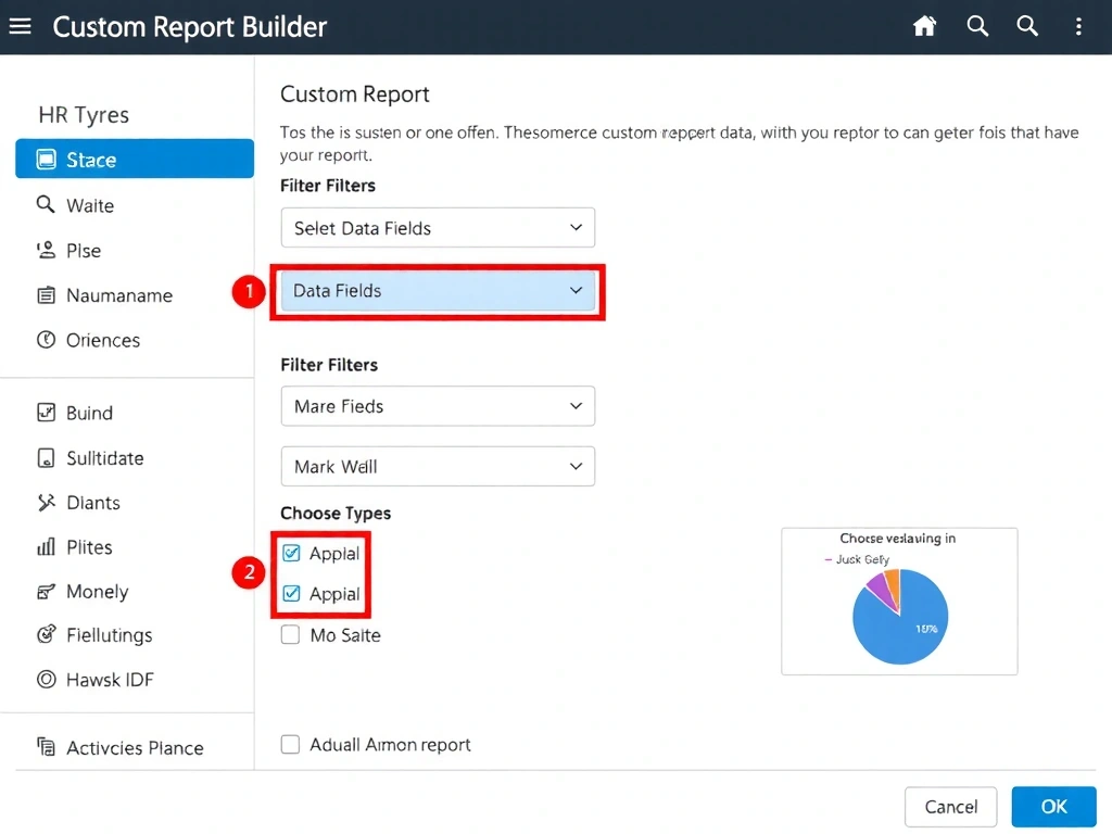 Custom Report Builder Interface with filter options