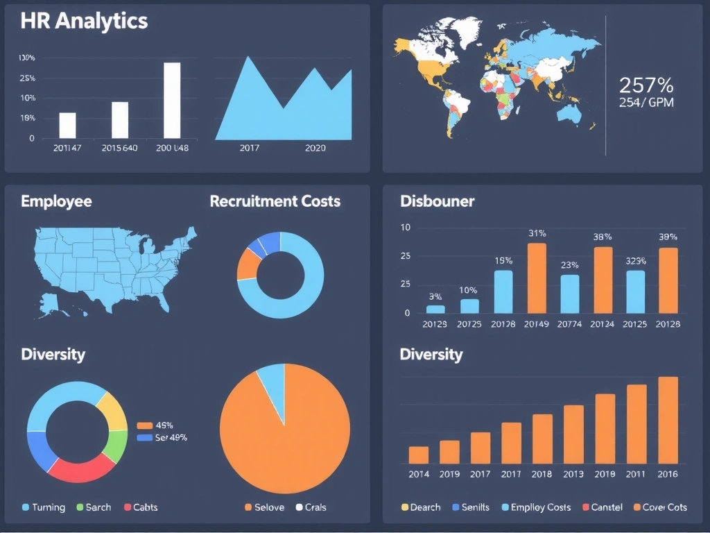 HR Analytics Dashboard with various charts and graphs