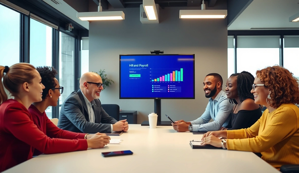 Team collaborating efficiently using HR software