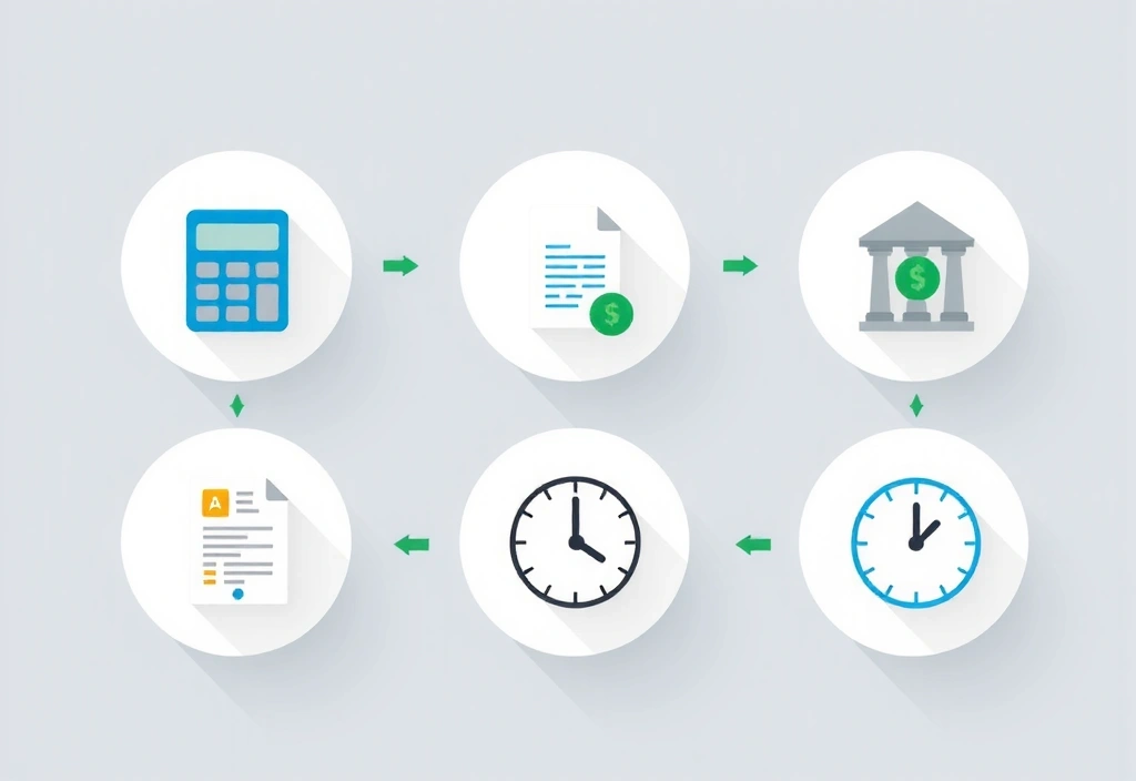 Payroll workflow automation icons