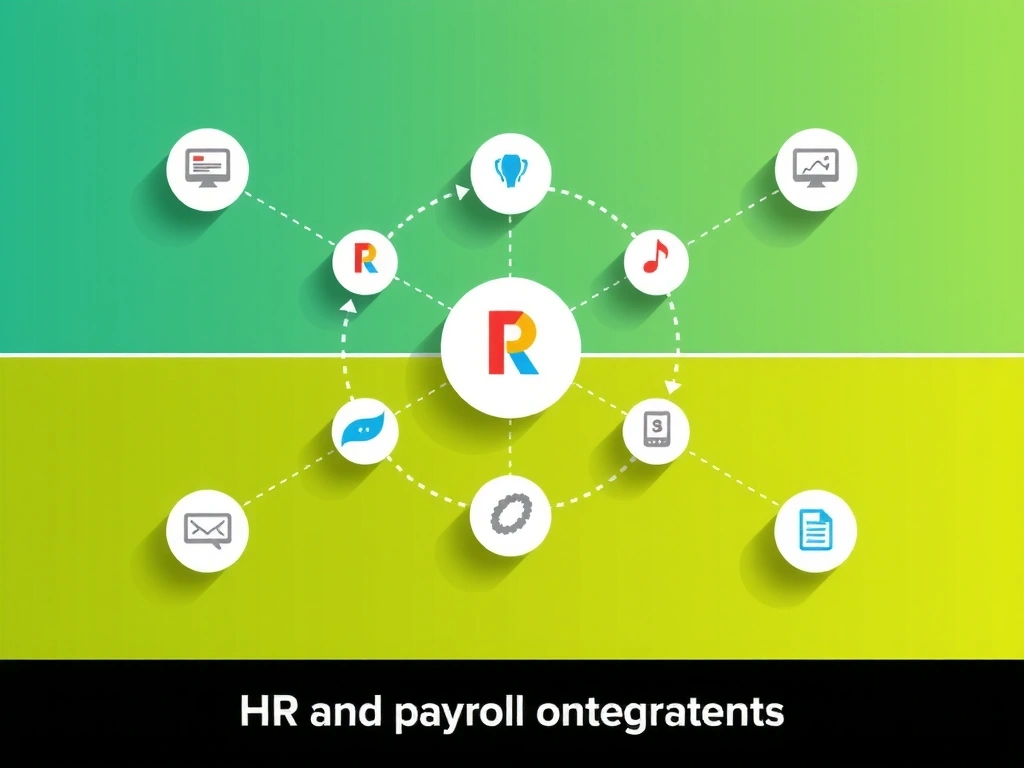 Graphic showing seamless integration of HR and payroll systems